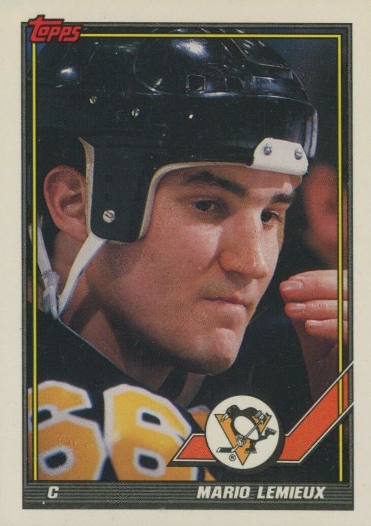 1991 Topps Mario Lemieux #153 Hockey Card