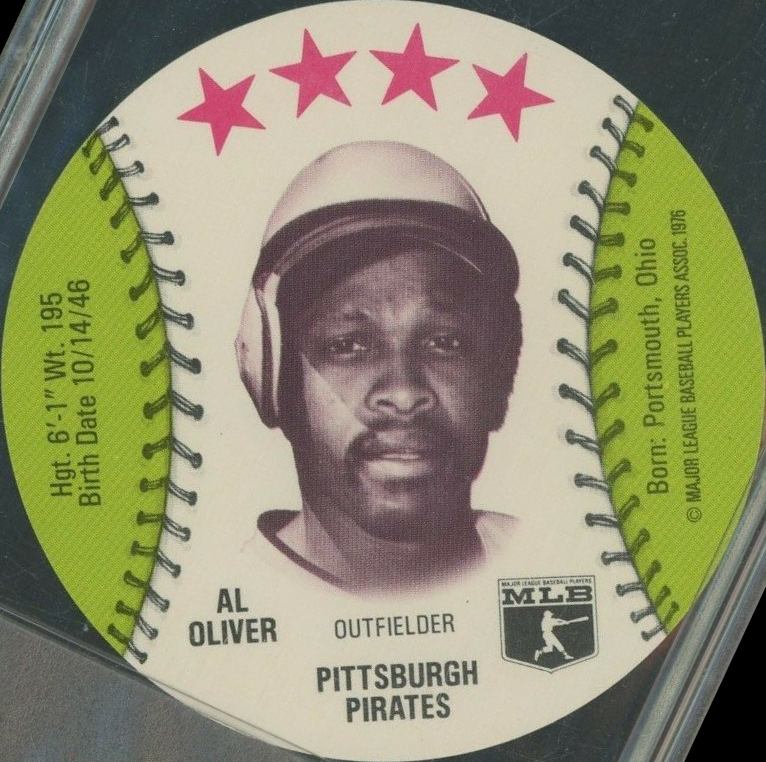 1976 Towne Club Discs Al Oliver # Baseball Card