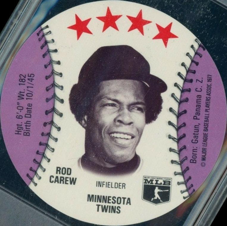1977 Dairy Isle Discs Rod Carew # Baseball Card