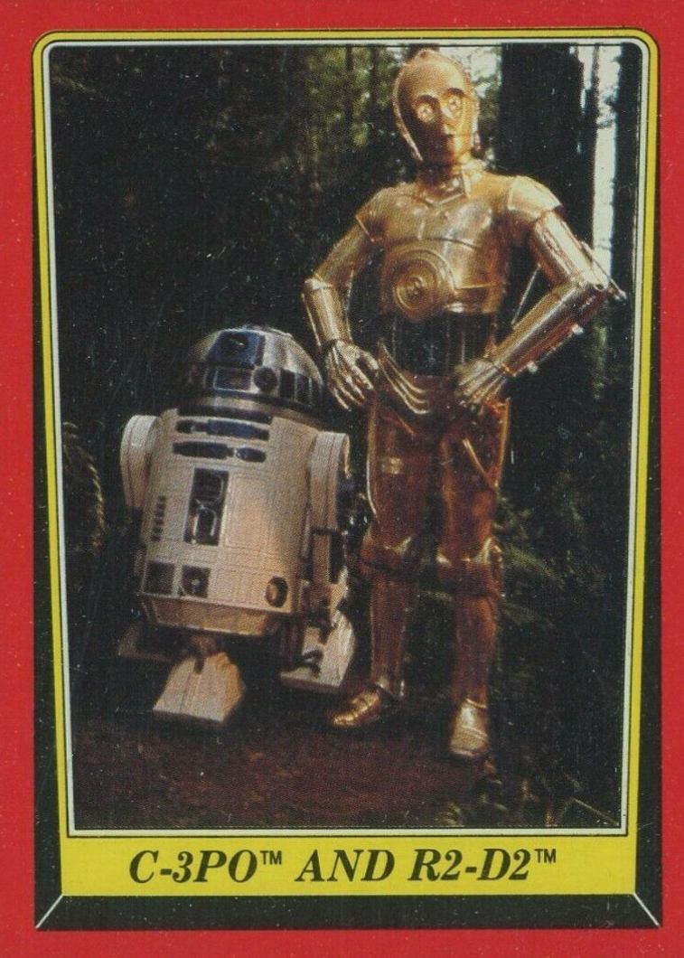 1983 Star Wars Return of the Jedi C-3PO and R2-D2 #8 Non-Sports Card