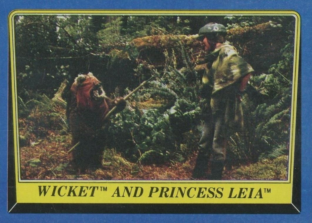 1983 Star Wars Return of the Jedi Wicket & Princess Leia #138 Non-Sports Card