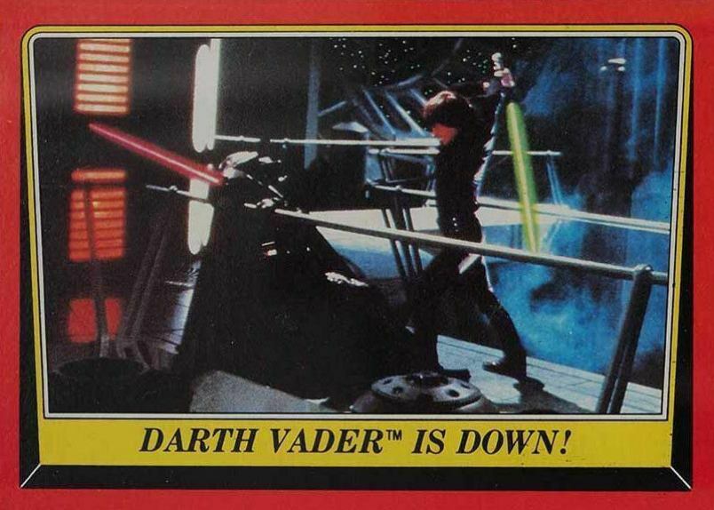 1983 Star Wars Return of the Jedi Darth Vader is Down #121 Non-Sports Card