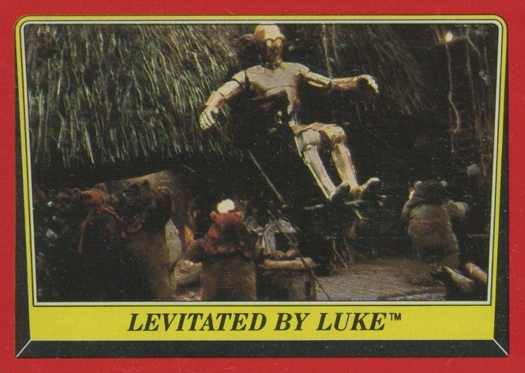 1983 Star Wars Return of the Jedi Levitated by Luke #83 Non-Sports Card
