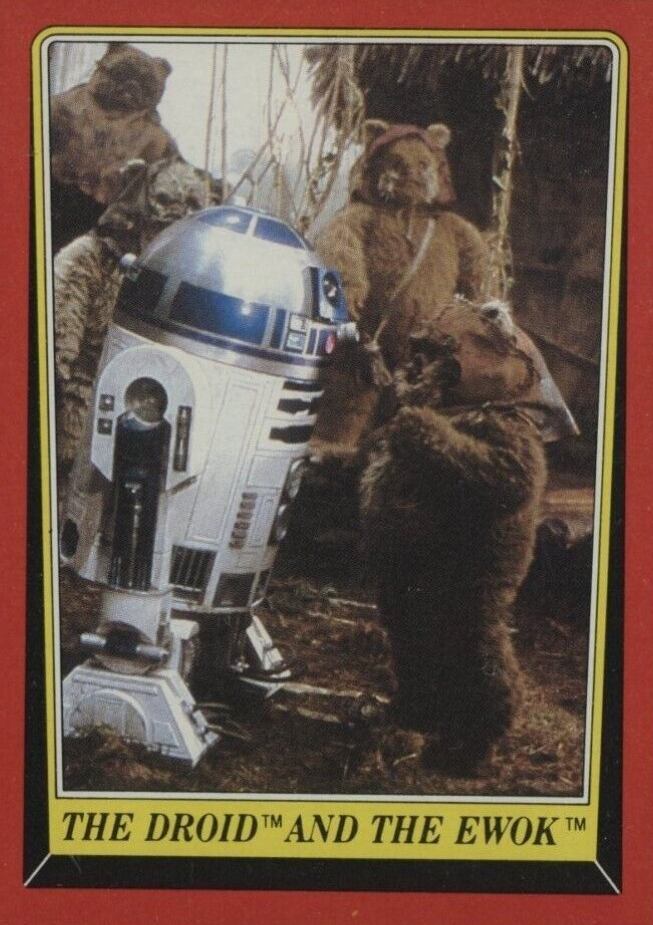 1983 Star Wars Return of the Jedi The Droid and the Ewok #90 Non-Sports Card