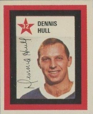1970 Colgate Stamps Dennis Hull #32 Hockey Card