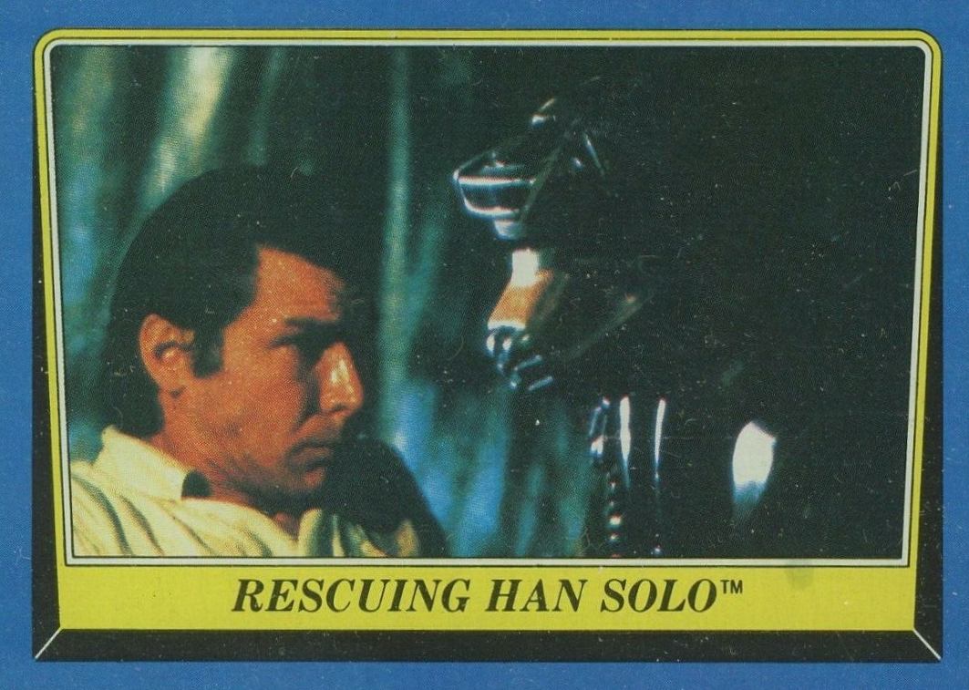 1983 Star Wars Return of the Jedi Rescuing Han Solo #199 Non-Sports Card
