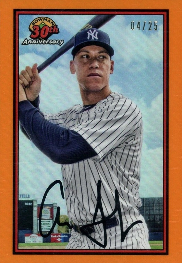 2019 Bowman 30th Anniversary Chrome Aaron Judge #AJ Baseball Card