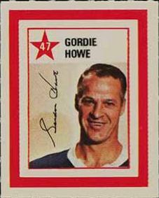 1970 Colgate Stamps Gordie Howe #47 Hockey Card