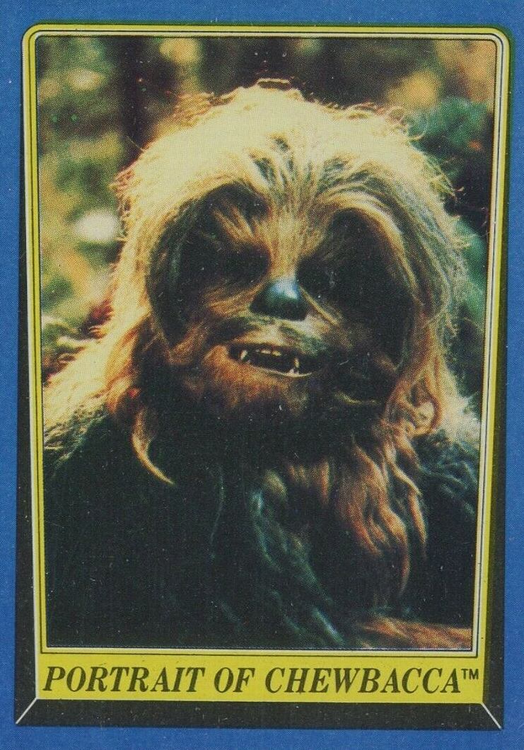 1983 Star Wars Return of the Jedi Portrait of Chewbacca #219 Non-Sports Card