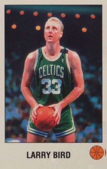 1990 Panini Sticker Larry Bird #L Basketball Card