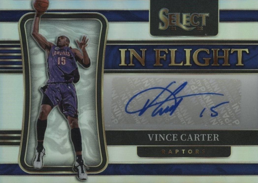 2021 Panini Select in Flight Signatures Vince Carter #IFVCT Basketball Card