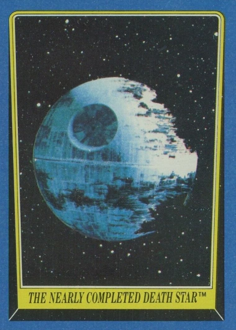 1983 Star Wars Return of the Jedi The Nearly Completed Death Star #215 Non-Sports Card