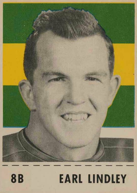 1956 Shredded Wheat Earl Lindley #8B Football Card