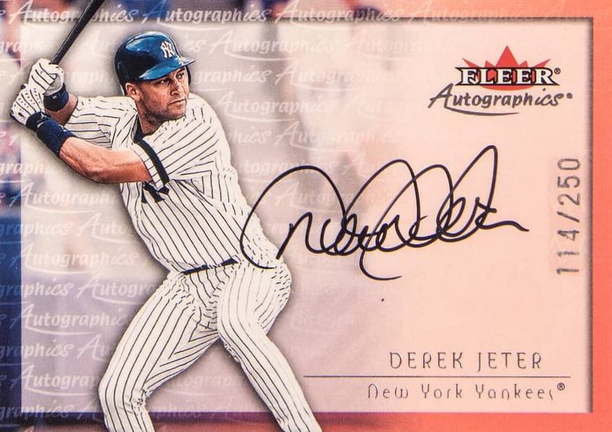 2001 Fleer Autographics Derek Jeter # Baseball Card