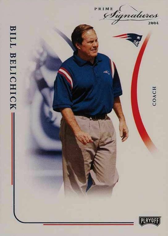 2004 Playoff Prime Signatures Bill Belichick #56 Football Card
