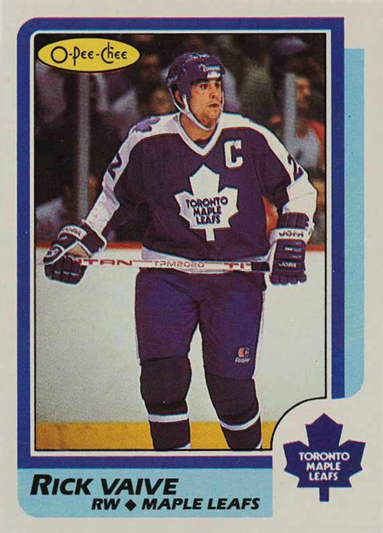 1986 O-Pee-Chee Rick Vaive #191 Hockey Card
