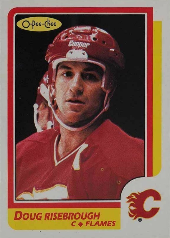 1986 O-Pee-Chee Doug Risebrough #196 Hockey Card