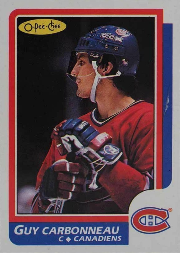 1986 O-Pee-Chee Guy Carbonneau #176 Hockey Card