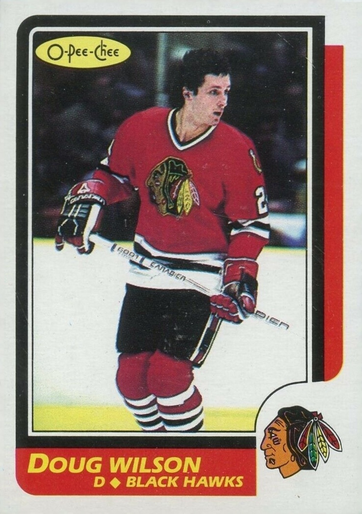 1986 O-Pee-Chee Doug Wilson #106 Hockey Card