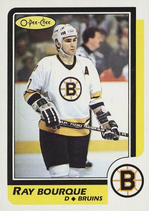 1986 O-Pee-Chee Ray Bourque #1 Hockey Card