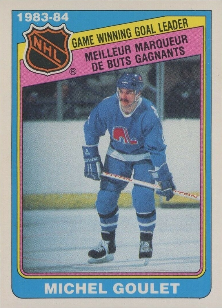 1984 O-Pee-Chee Michel Goulet #384 Hockey Card