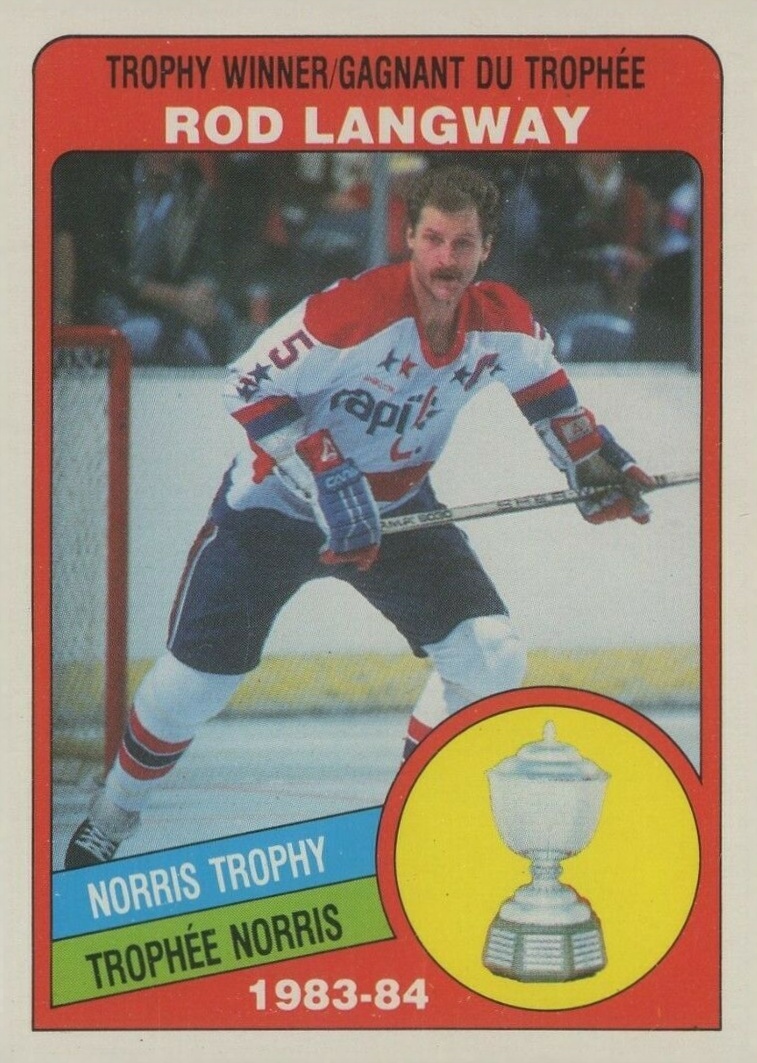 1984 O-Pee-Chee Rod Langway #377 Hockey Card