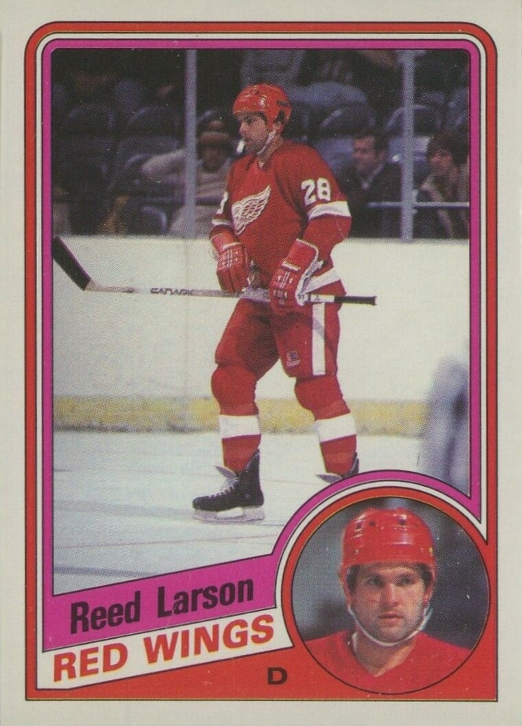 1984 O-Pee-Chee Reed Larson #58 Hockey Card