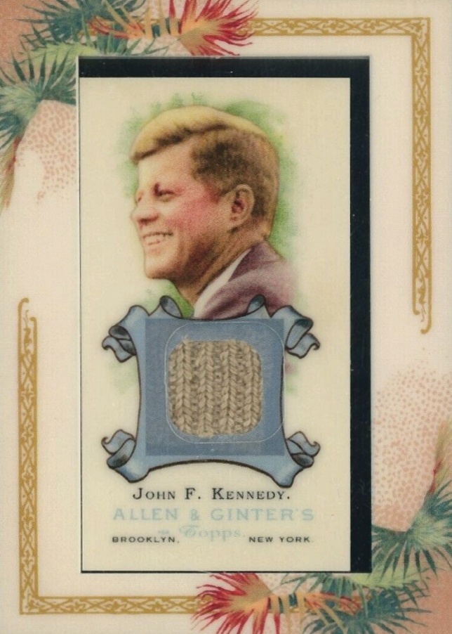 2006 Topps Allen & Ginter Framed Relics John F. Kennedy #AGRJK Baseball Card