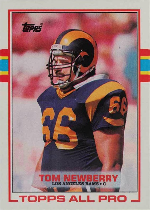 1989 Topps Tom Newberry #123 Football Card