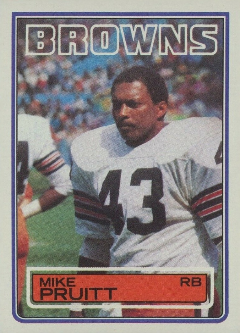 1983 Topps Mike Pruitt #255 Football Card