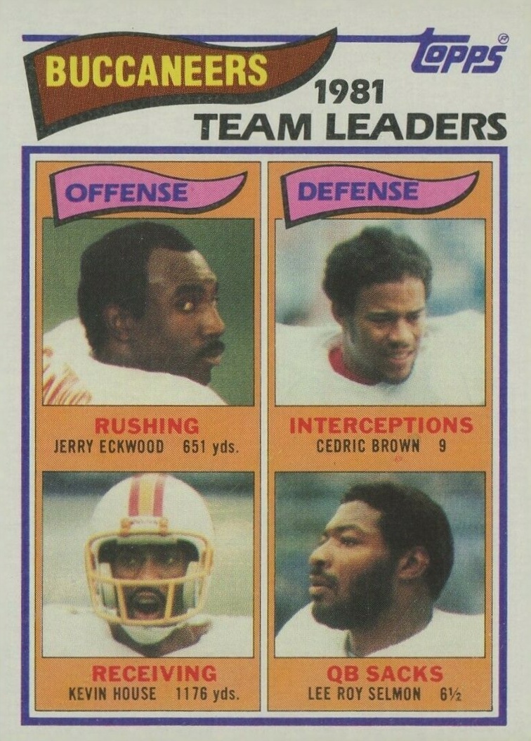 1982 Topps Tampa Bay Bucs Team Leaders #495 Football Card
