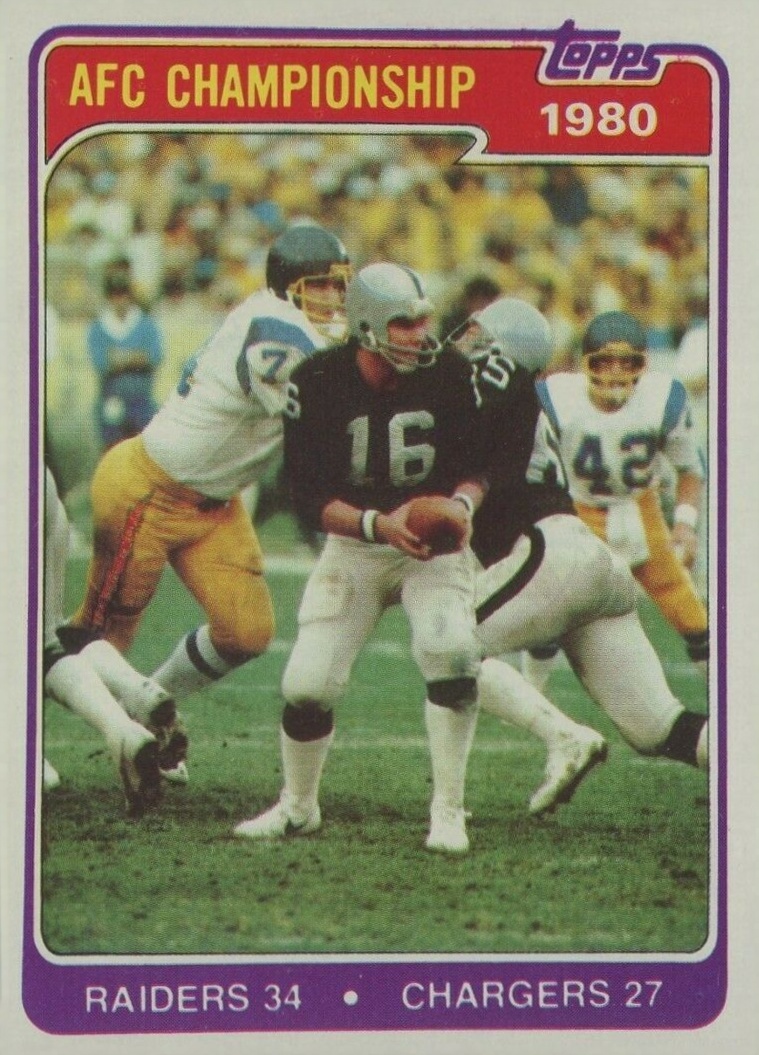 1981 Topps AFC Champs #493 Football Card