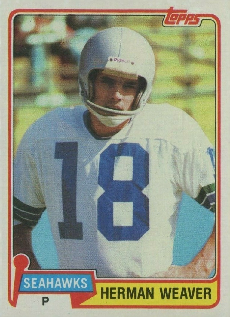 1981 Topps Herman Weaver #87 Football Card