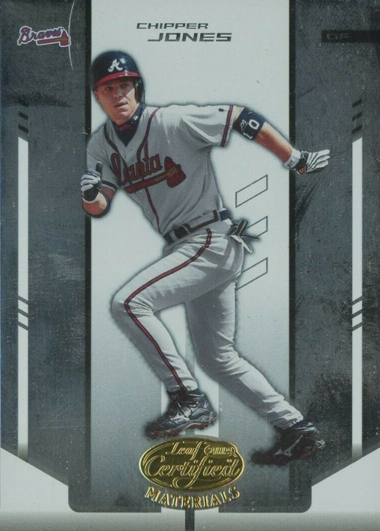 2004 Leaf Certified Materials Chipper Jones #41 Baseball Card