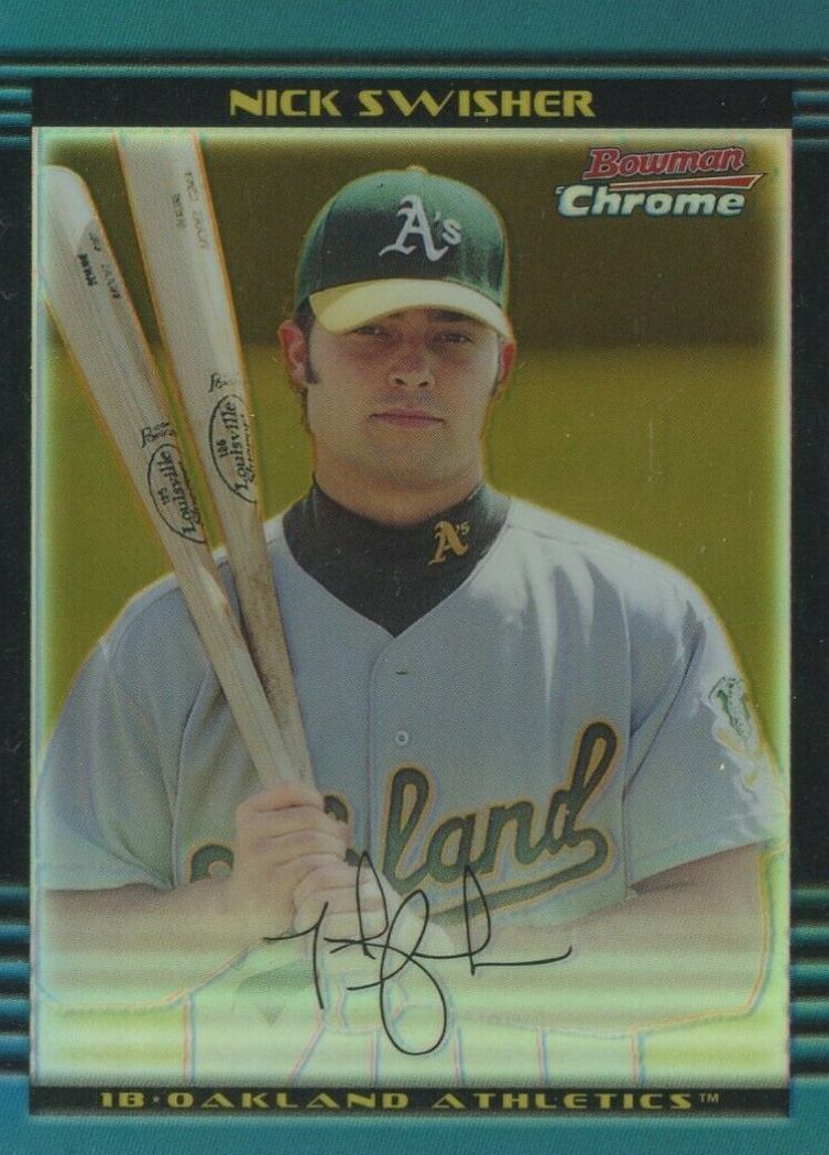 2002 Bowman Chrome Draft Picks Nick Swisher #16 Baseball Card