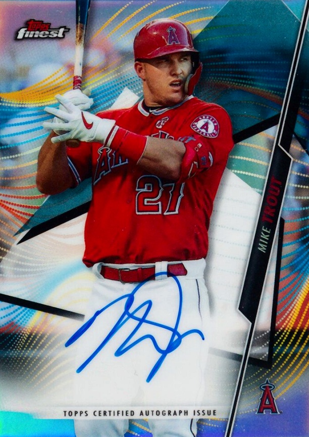 2020 Finest Autographs Mike Trout #FAMT Baseball Card