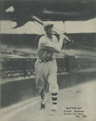 1934 Batter Up Travis Jackson #180 Baseball Card