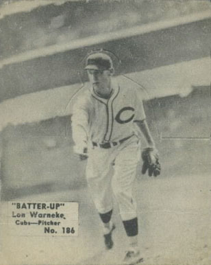 1934 Batter Up Lon Warneke #186 Baseball Card