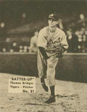 1934 Batter Up Thomas Bridges #81 Baseball Card