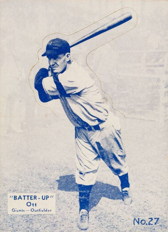 1934 Batter Up Mel Ott #27 Baseball Card
