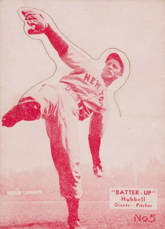 1934 Batter Up Carl Hubbell #5 Baseball Card