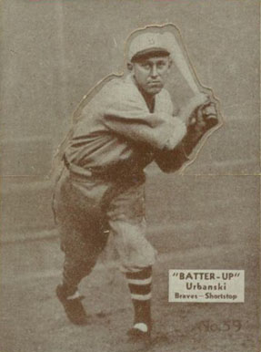 1934 Batter Up Billy Urbanski #59 Baseball Card