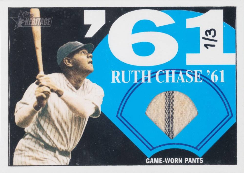 2010 Topps Heritage Ruth Chase '61 Relics Babe Ruth #BR7 Baseball Card