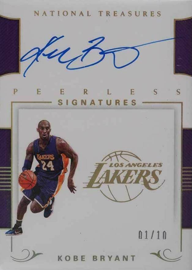 2017 National Treasures Peerless Signatures Kobe Bryant #KBR Basketball Card