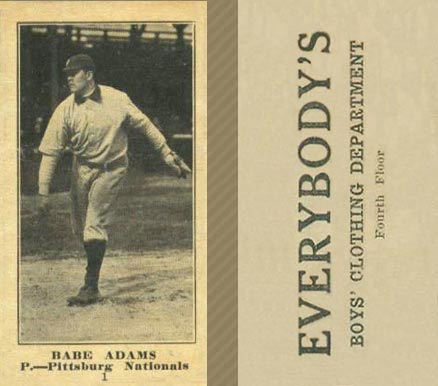 1916 Everybody's Babe Adams #1 Baseball Card