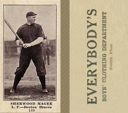 1916 Everybody's Sherwood Magee #109 Baseball Card