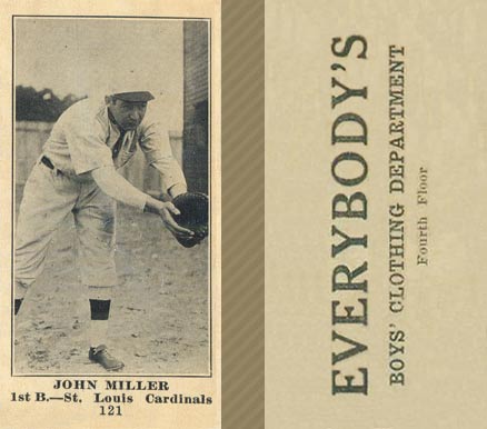 1916 Everybody's John Miller #121 Baseball Card