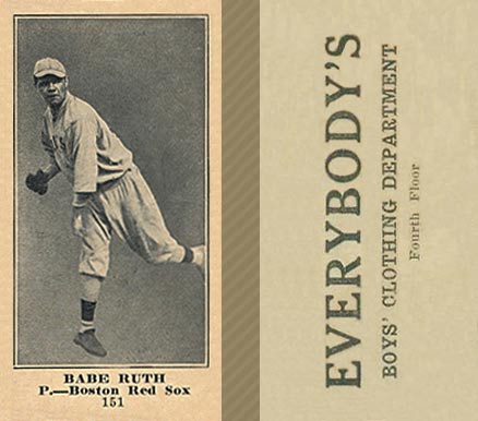 1916 Everybody's Babe Ruth #151 Baseball Card
