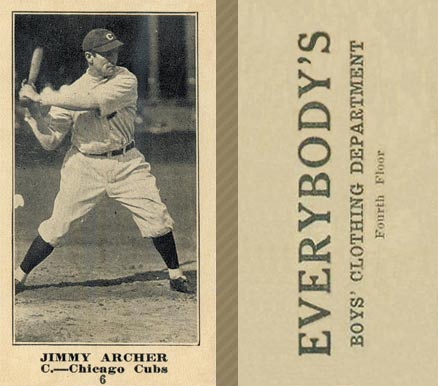 1916 Everybody's Jimmy Archer #6 Baseball Card