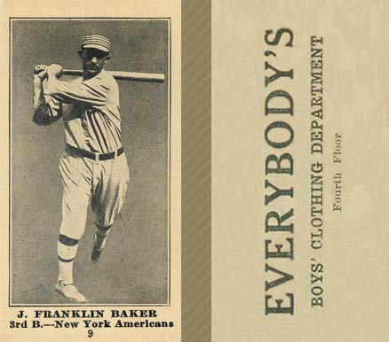1916 Everybody's J. Franklin Baker #9 Baseball Card